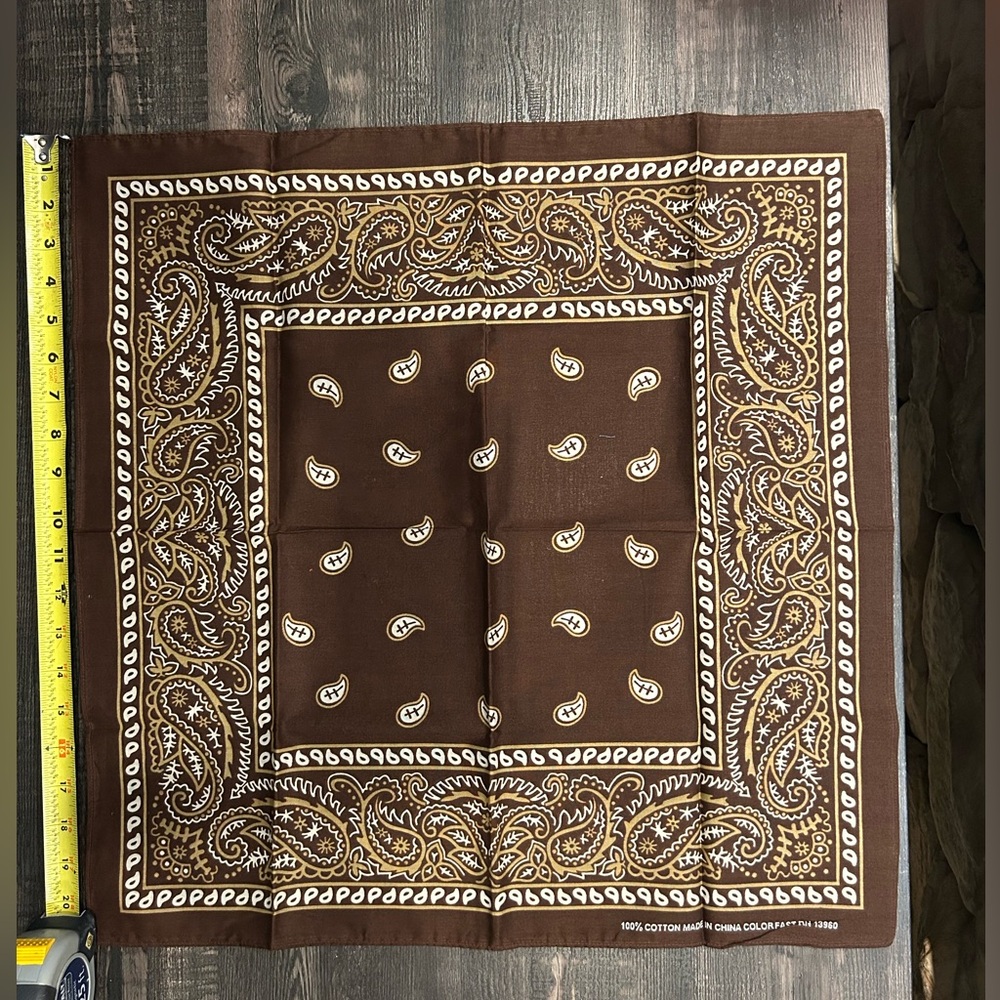 Brown Paisley Bandanaš¤ - Picture 5 of 7